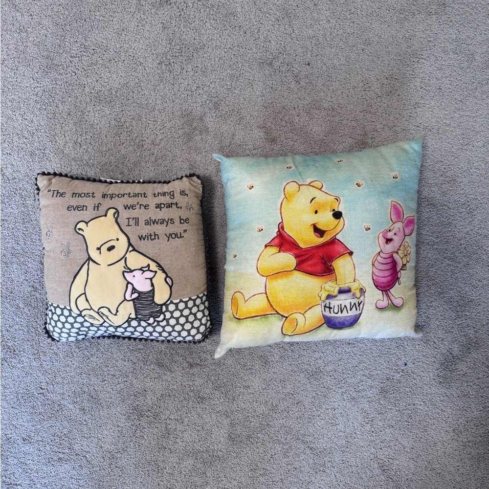 Winnie the Pooh Decorative Throw Pillow Set - Yellow, Pink